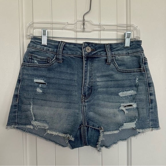 Distressed Denim Shorts - Picture 1 of 9